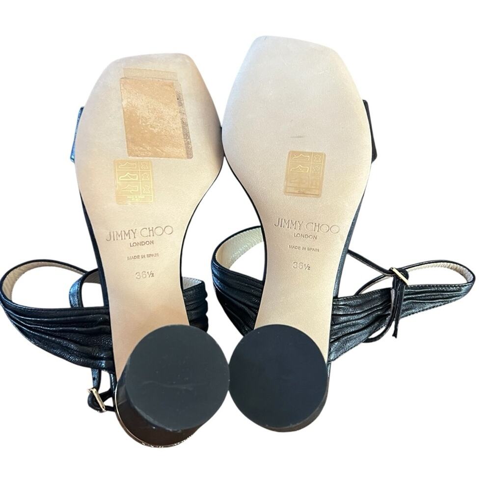 Jimmy Choo Jago 60mm Leather Block Heel Sandals  EU 36.5 US 6.5 - Picture 10 of 12